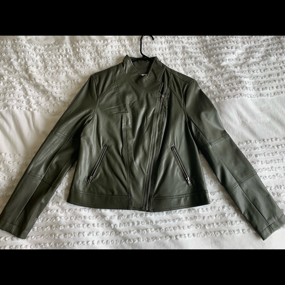 JACK Olive Leather Jacket